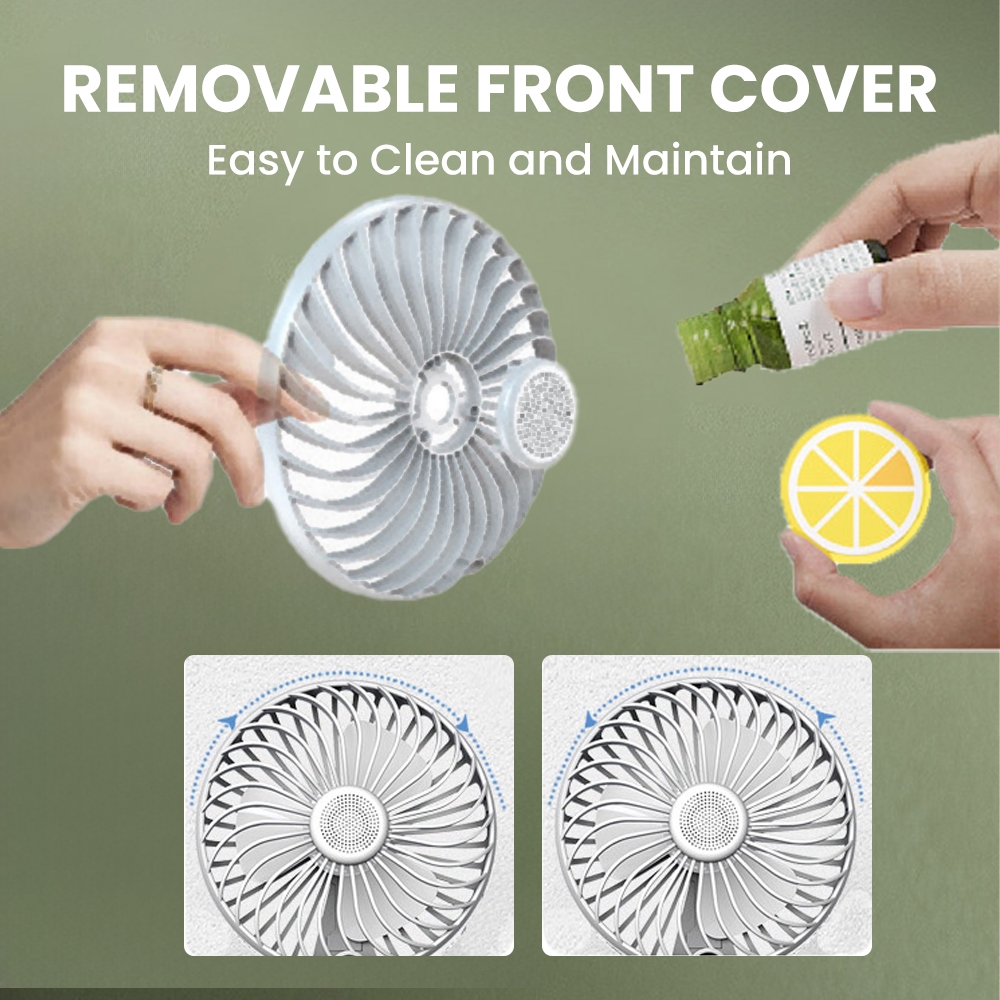 Orashare YFH03 Foldable Desk Fan USB Charge Fan 3-Speed Quiet Cooling with Timer (No battery) — view 2