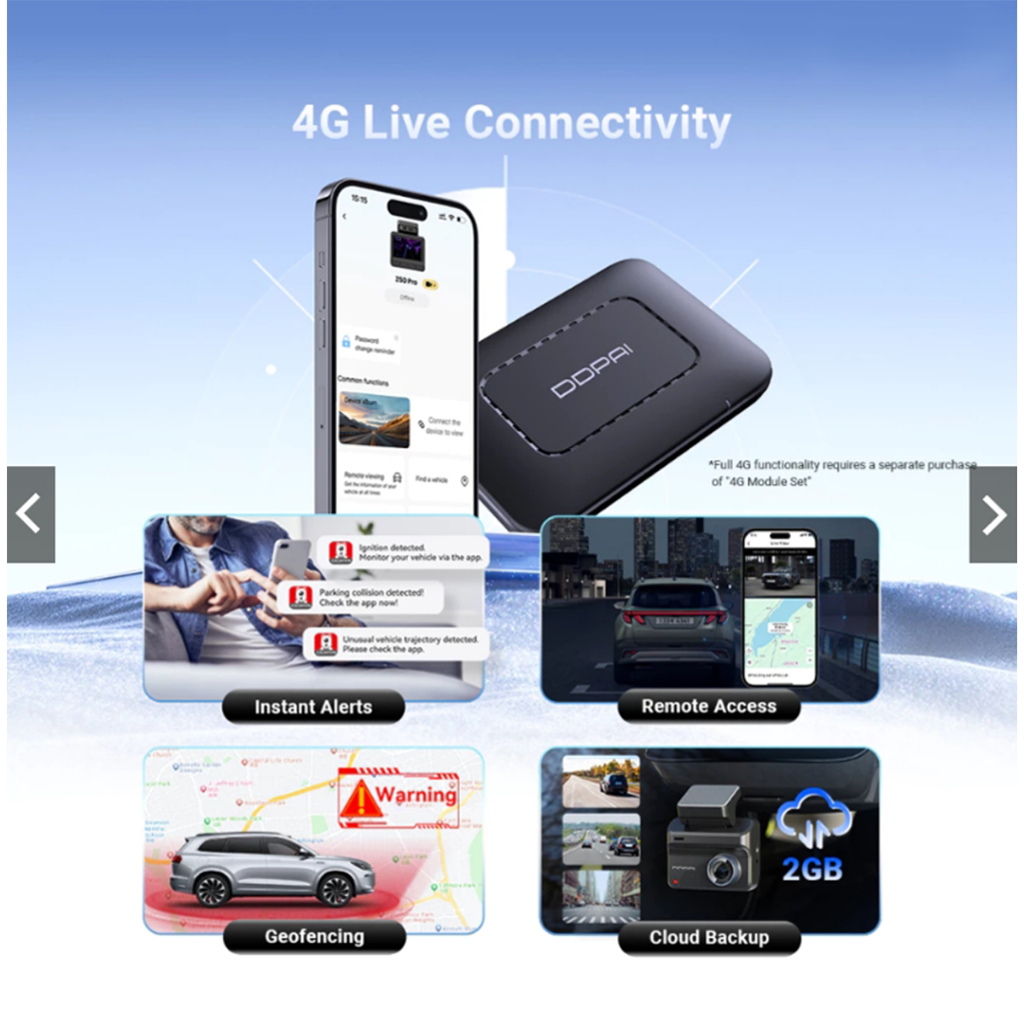 [NEW] DDPAI Z50 Pro 4K UHD Dual Wi-Fi6  5GHZ ADAS Super NightVisin Dash Cam with 4G Connectivity GPS - Image 2