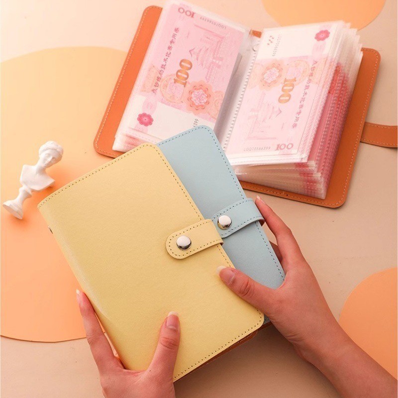 savings storage book, savings wallet storage book, can hold 100 pocket money, book type with button - Image 5