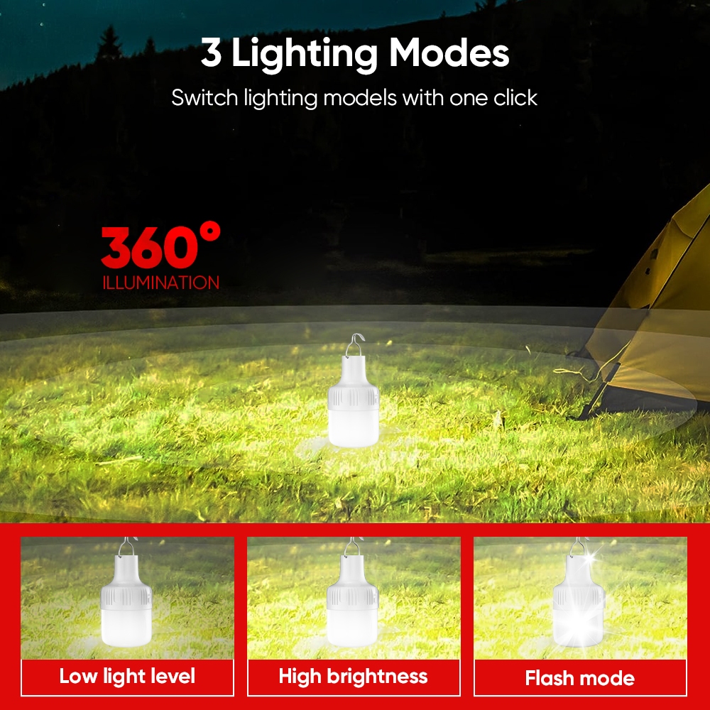 Mitsushi Solar Lights Bulb Outdoor Waterproof Solar Indoor LED Bulb Light Energy Saving Lamp - Image 5