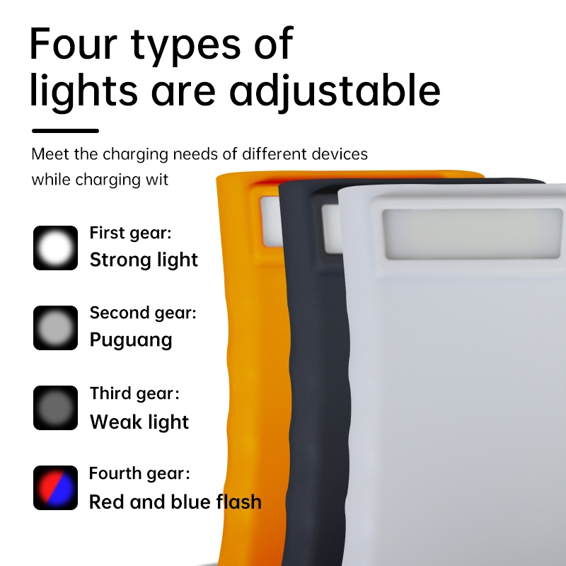 Fast Charging 6W 5V Solar Light Panel with 3 Bulbs Power Bank  Portable Waterproof Emergency Light — view 4
