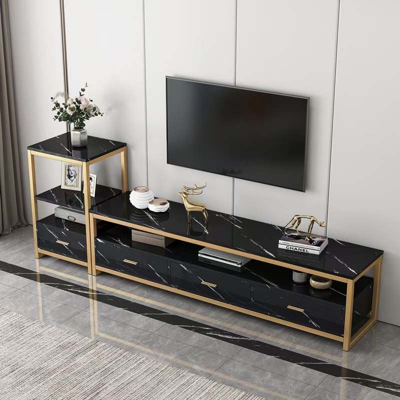 MAZZONE Simple Imitation Marble TV cabinet/TV Cabinet/TV Stand With Drawers（COD） - Image 3