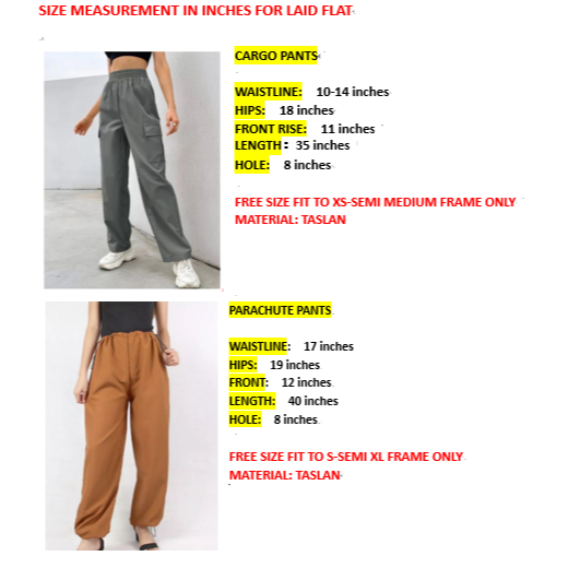 BUY 1 TAKE 1 Cargo Pants/Taslan Fabric Jogger Pants with 2 pocket Free size - Image 2