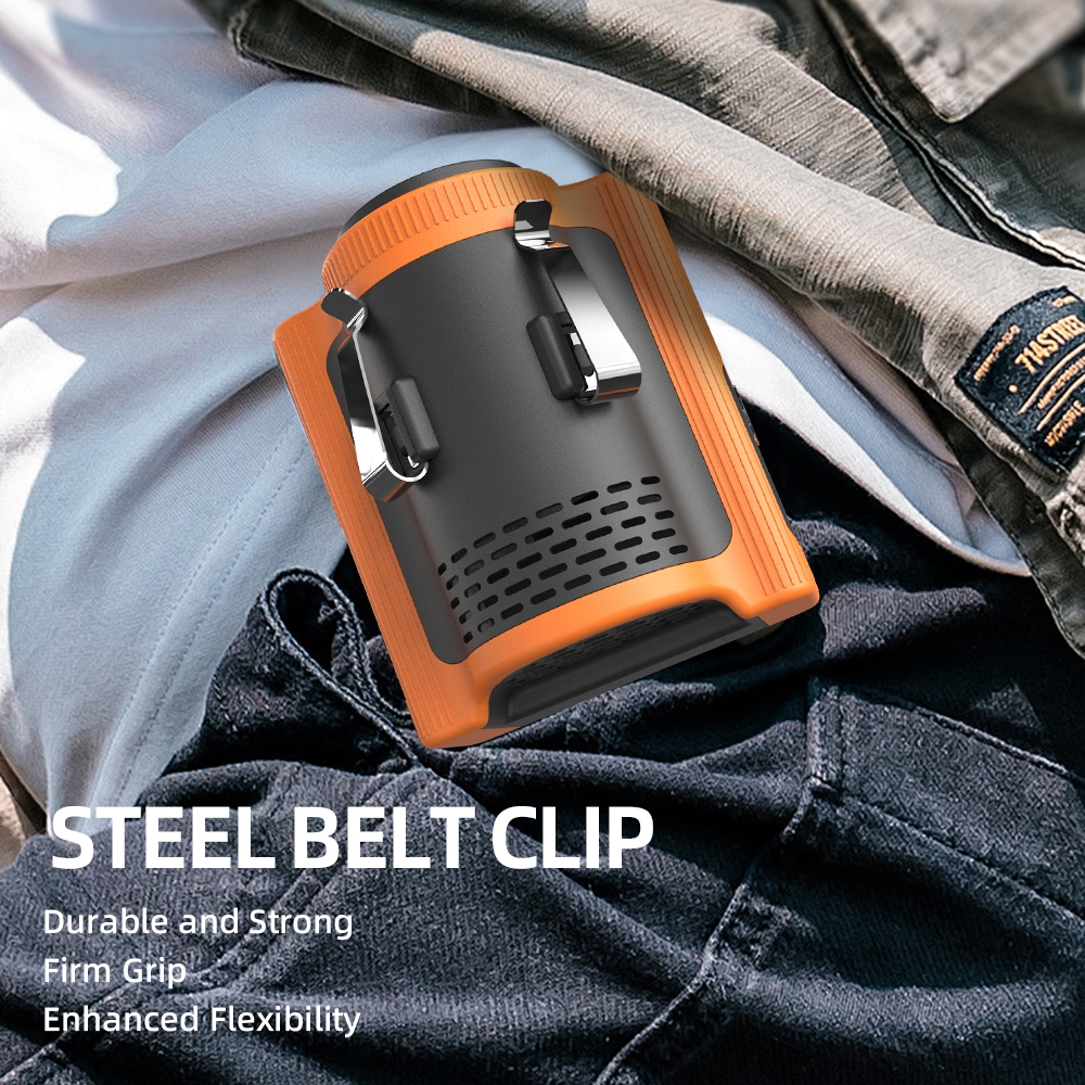 Orashare WF10 Waist Fan 10000mAh 5 Speed Strong Wind Portable Fan Rechargeable With Powerbank &Light - Image 6