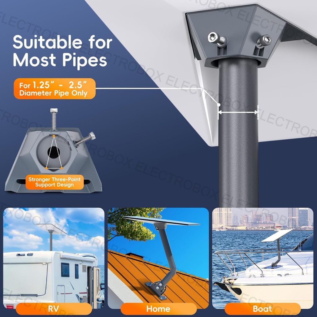 Starlink Gen 3 Pipe Adapter Pole Mount Bracket for Starlink Gen 3 v4 Satellite Internet Set - Image 5