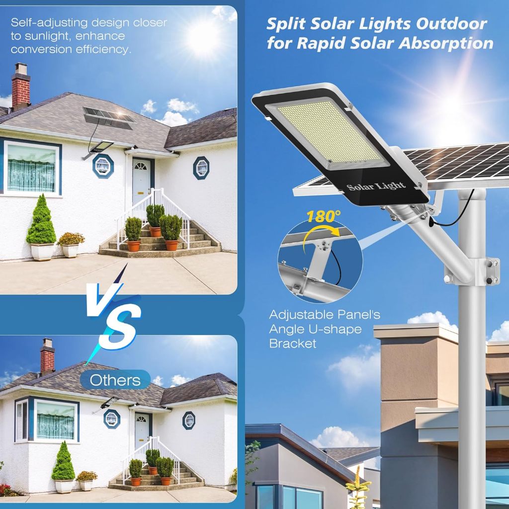 Gold Star LED Solar Street Lights Outdoor IP67 Solar Lights Outdoor Waterproof Automatic With Remote - Image 4