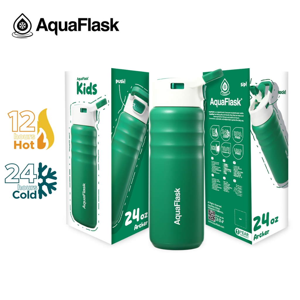AquaFlask (12oz/24oz/32oz) Kids Straw Sip Collection Limited Edition — view 3