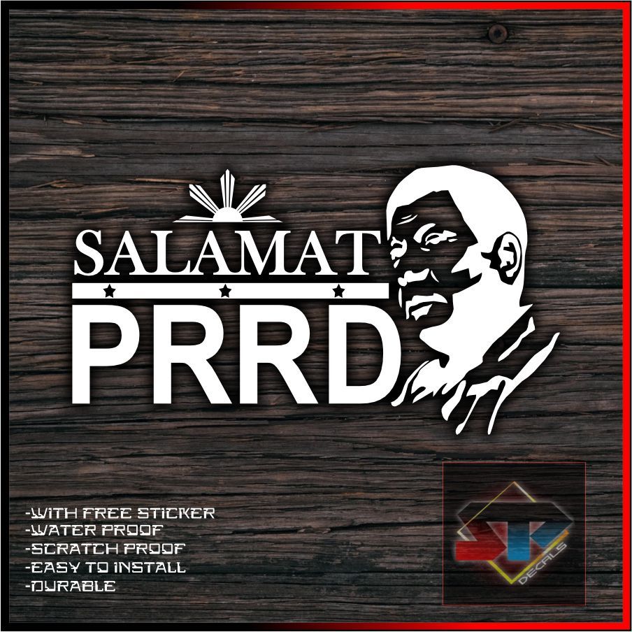 Maraming Salamat PRRD - Salamat Pangulong Duterte Decals Cutout Stickers SP DECALS - Image 3