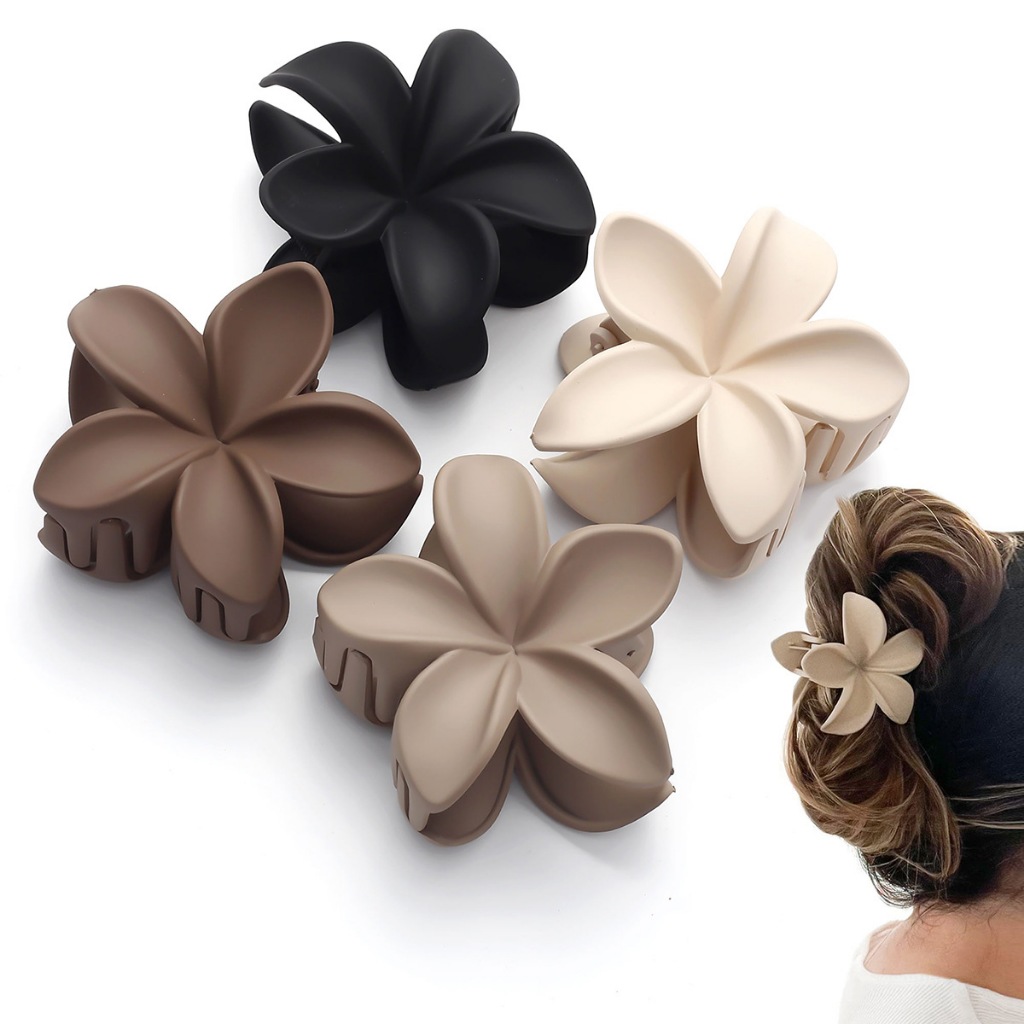 【THAI】4PCS/SET Flower Clip Women Hairpin Cute Sweet Fashion Compact and Minimalist Vacation Style