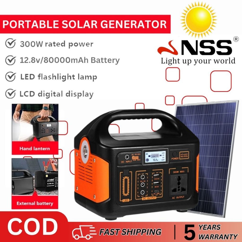 nss 300w 80000mAh Large Capacity Power Station multi-functional Portable Solar Generator - Image 8
