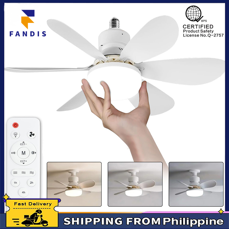 Fandis quiet Ceiling Fan With LED Light With Remote Control 6 Blades 30W40W