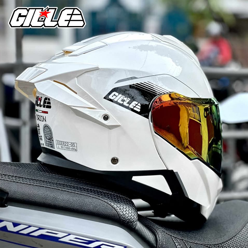 【GILLE】Modular Mech Style Streamline Shell Futuristic Riding Identity Helmet Full Face Dual Visor - Image 3