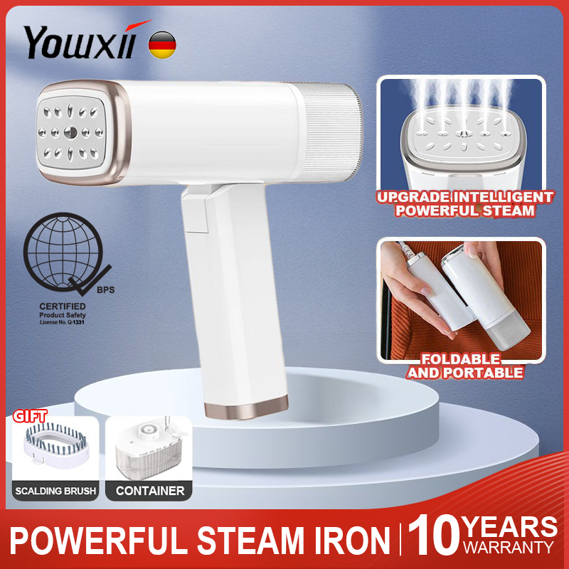 Yowxii Powerful Handheld Steamer Iron For Clothes Mini Flat Iron Garment Steamer Portable Plantsa