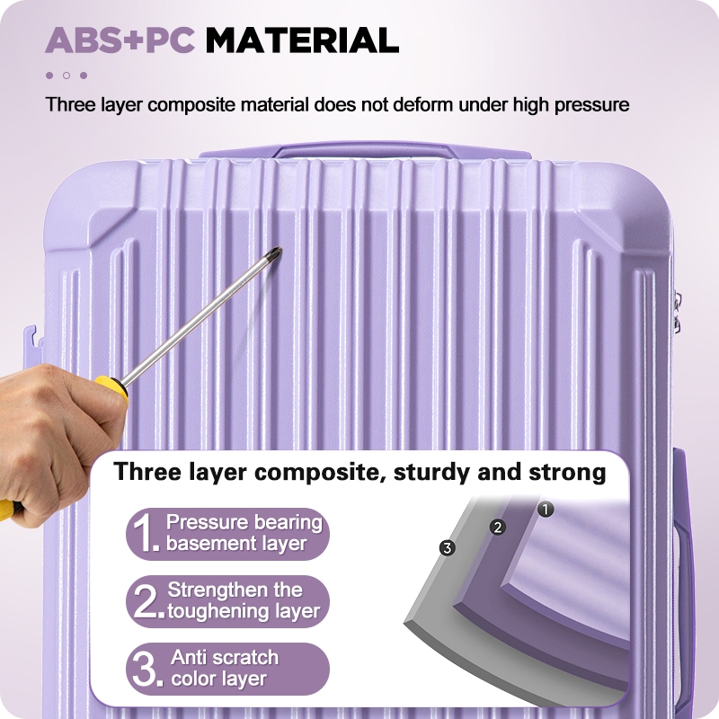 ISLAND ELEPHANT Purple Luggage Travel Bag Hand Carry Luggage Maleta - Image 3