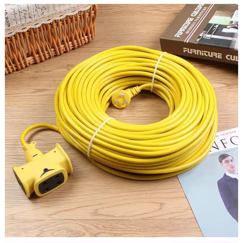 30M Extension Wire Heavy Duty 14 Holes Extension Cord Electric Vehicle Charging Socket with Switch - Image 2