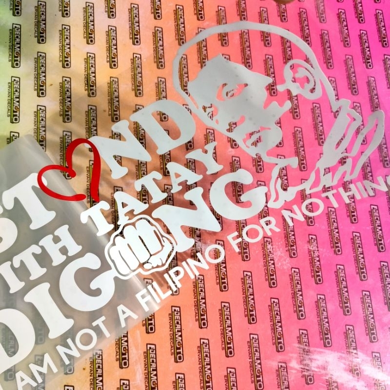 TATAY DIGONG STICKER CUTOUT CAR VINYL DECALS - Image 5