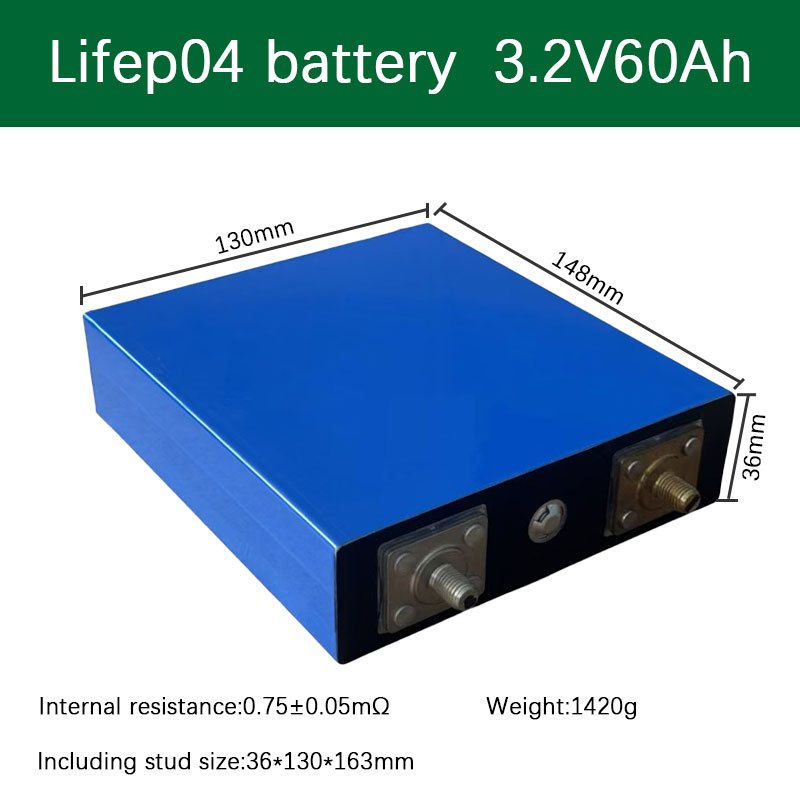 3.2V HIGEE 50Ah / 60Ah LiFePO4 Battery Rechargeable Cell Deep Cycle Long Lasting for Solar, DIY — view 2