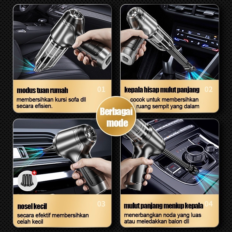 998000Pa Vacuum Cleaner Cordless Wireless Ultra Quiet Strong Suction Portable Home Car - Image 3