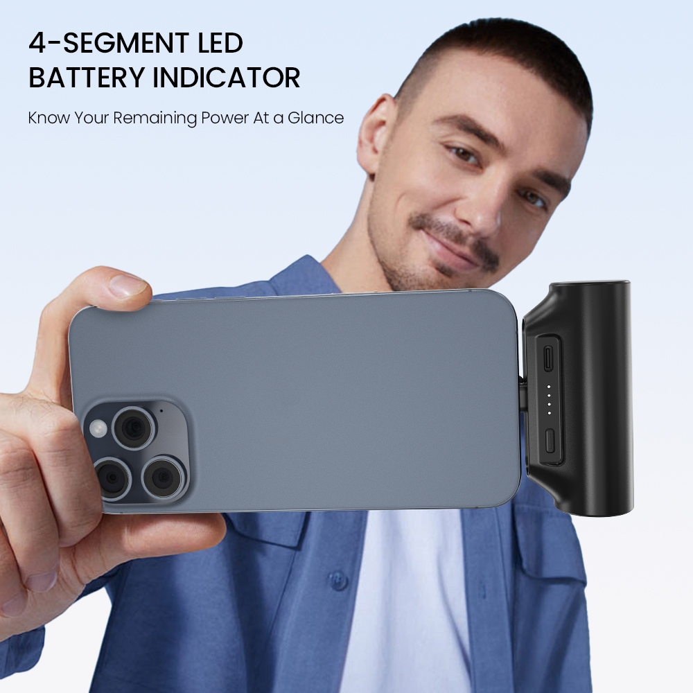 Orashare PNC03 3000mAh Capsule Mini Fast Charging Powerbank With TYPE-C/iPh Port Portable Power Bank - Image 6