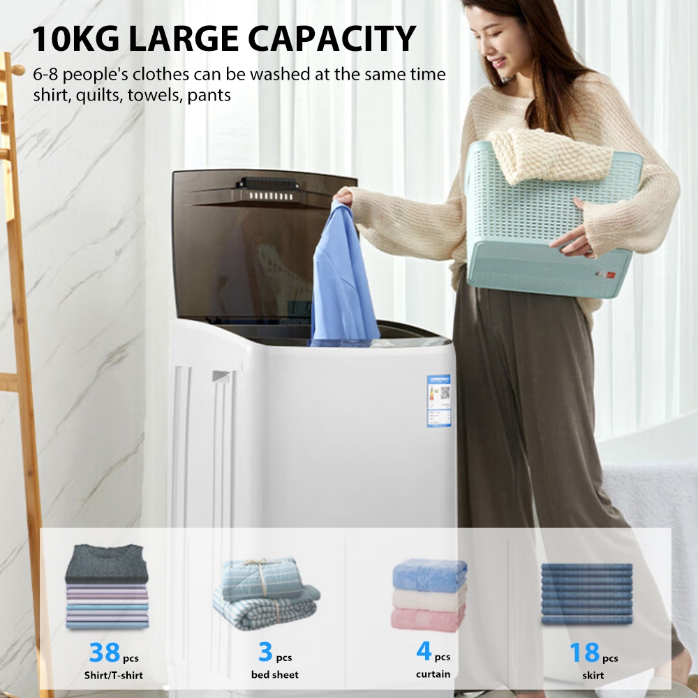 HOMEFUN 10.8KG Automatic washing machine with dryer large capacity suitable for rent dormitory - Image 3
