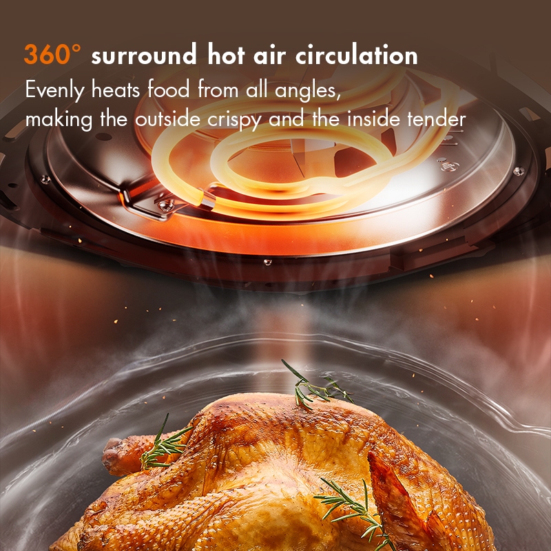 Gaabor Air Fryer Multi Functional  Healthy Cooking Non-Stick 8 Menus 4L Black /White With Oil Paper - Image 6