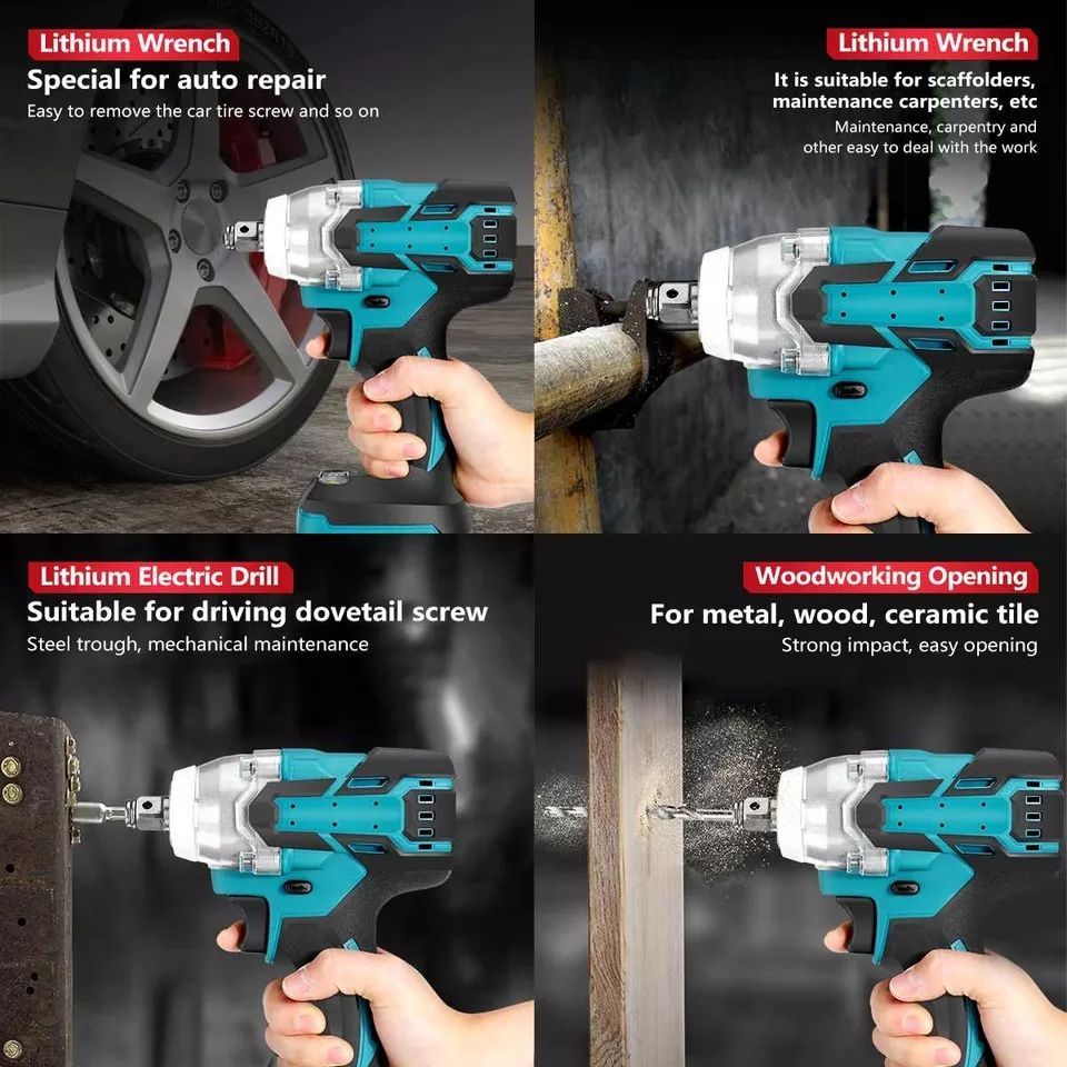 REAIM impact Wrench Cordless Heavy Duty Tools Set for Motorcycle — view 3