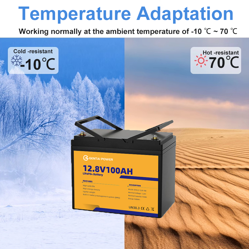 GENTAI POWER LifePo4 Battery 12V 100Ah Lithium Battery 12V 280AH Solar Battery 12V built in BMS — view 8