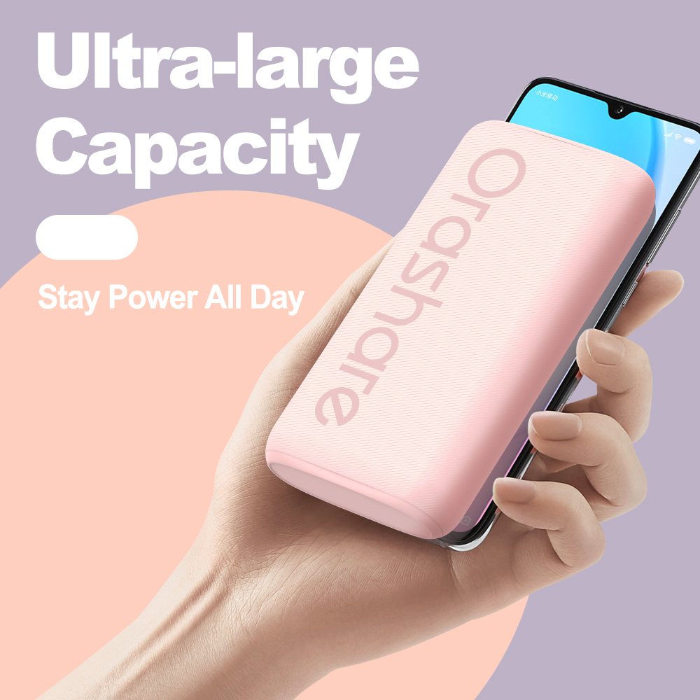 Orashare O20Pro 20000mAh Stylish Powerbank PD20W Fast Charge Dual USB and Type C Output Powerbank - Image 4