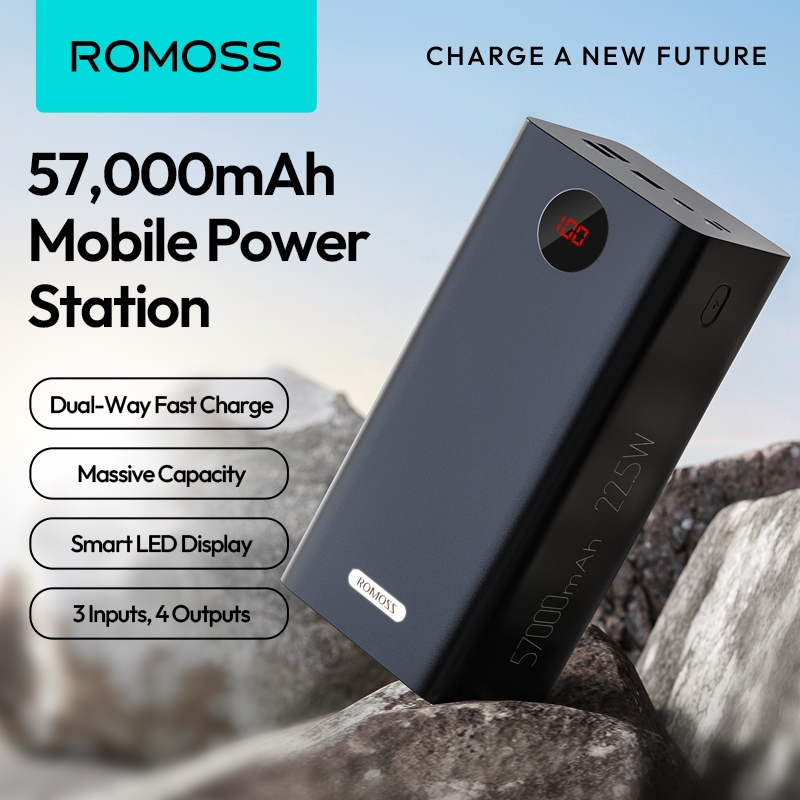 Romoss PEA57 60000mAh Quick Charge Power Bank 22.5W PD QC 3.0 Two-way  Fast Charging Powerbank Outdo - Image 7