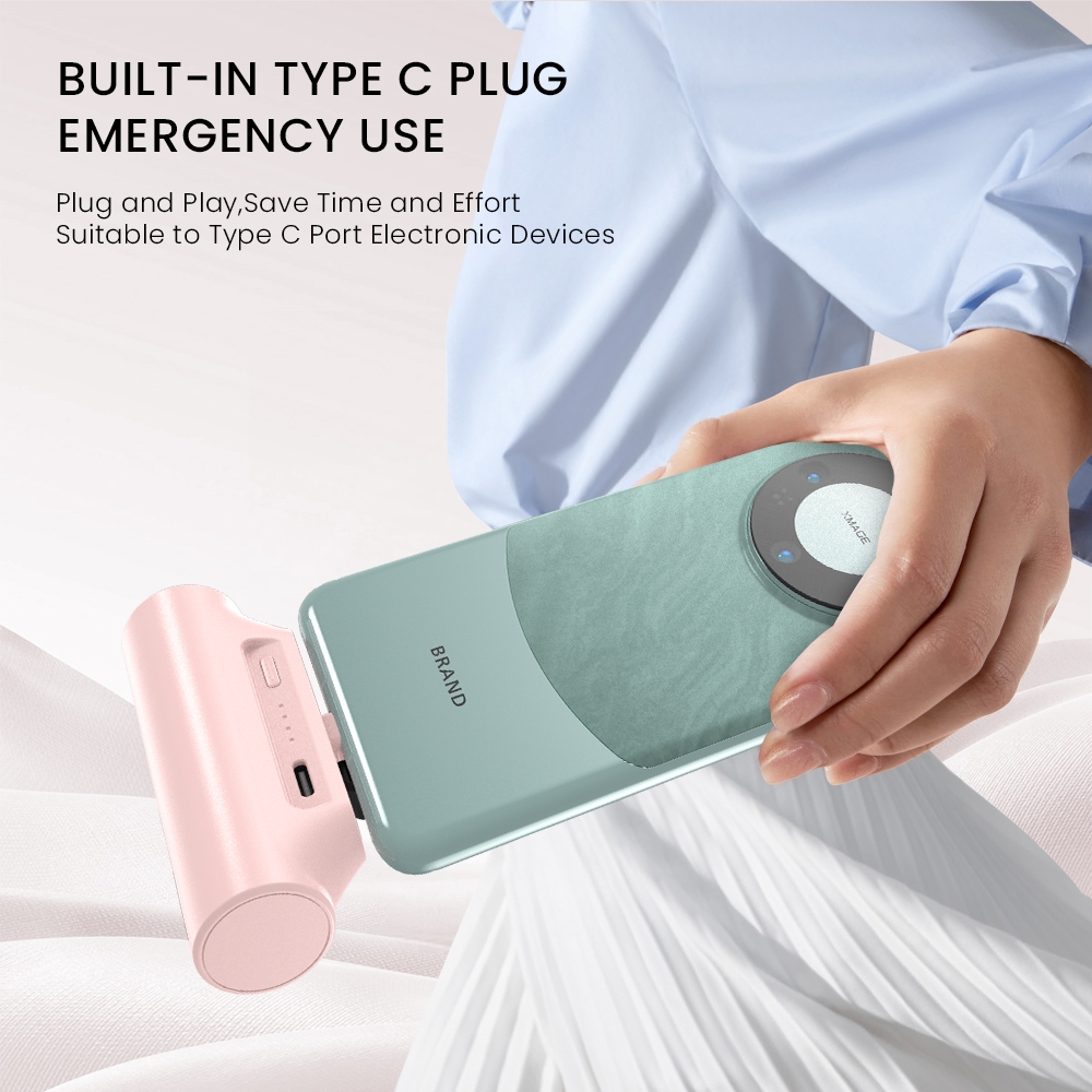 Orashare PNC03 3000mAh Capsule Mini Fast Charging Powerbank With TYPE-C/iPh Port Portable Power Bank - Image 2