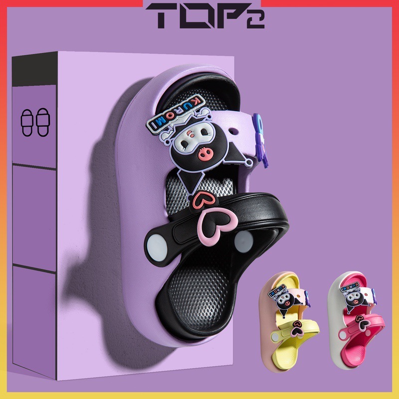 [TOP2] Kids Sandals Summer Kuromi Thick Soft Soles Anti-Slip Sandals for boys girls Toddler - Image 3