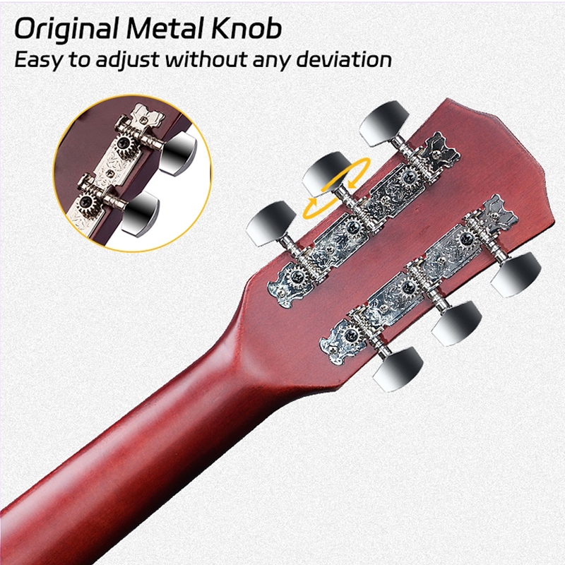 KAWES Guitar 38Inch Acoustic Guitar Set Low Action Gitara Original Suitable for Adult and Beginners - Image 6
