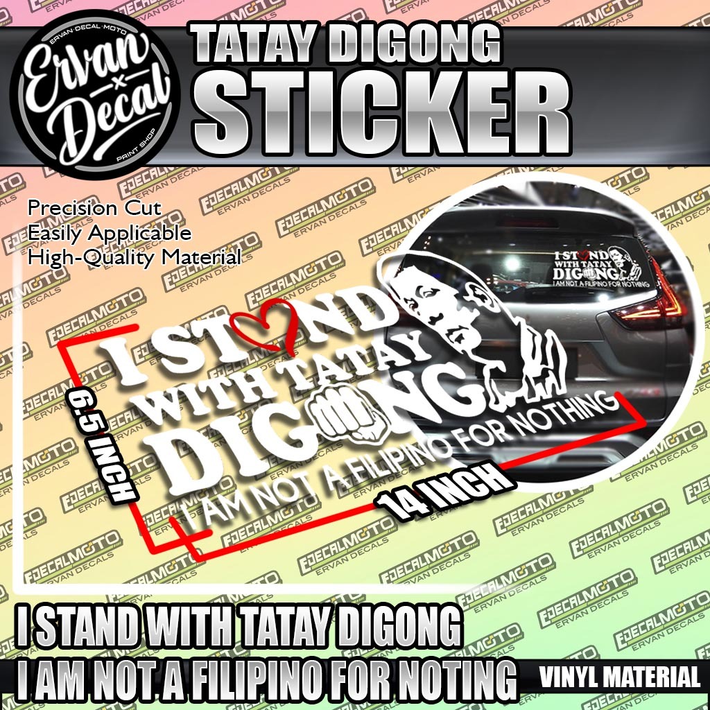 TATAY DIGONG STICKER CUTOUT CAR VINYL DECALS