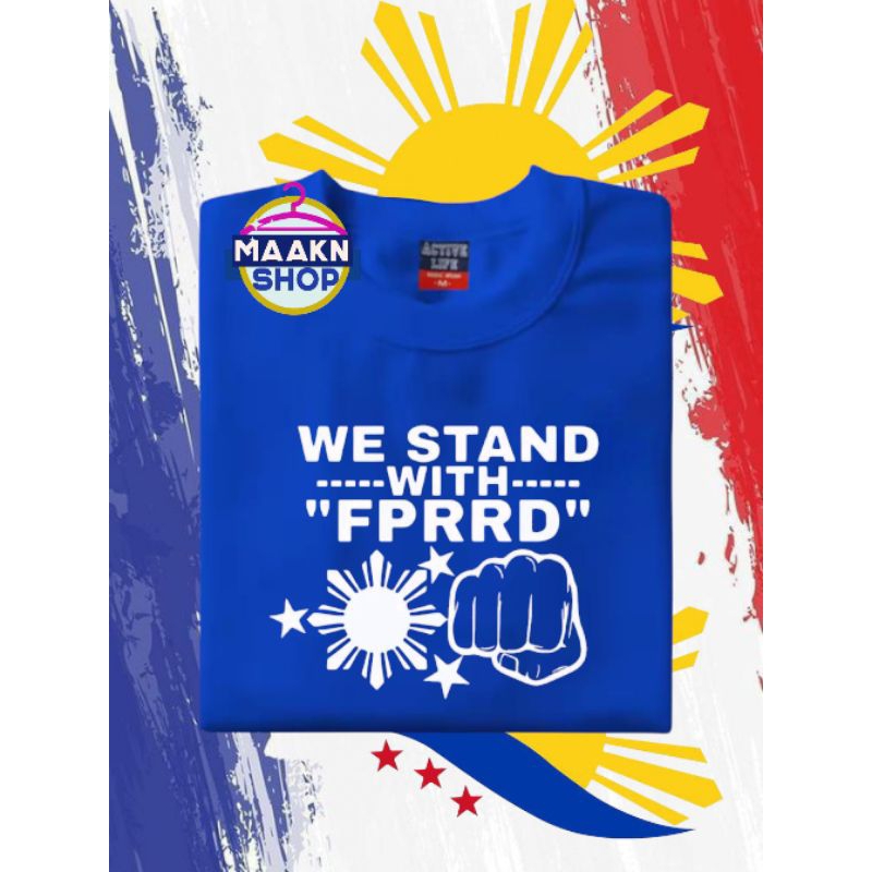 WE STAND WITH FPRRD DESIGN T-SHIRT COTTON CREWNECK HIGH QUALITY UNISEX COD... - Image 3