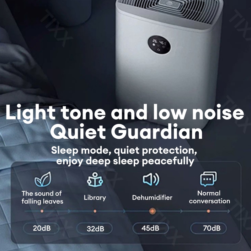 Tixx Dehumidifier Air Purifier For Home 2.5L Water Tank 45db Low Noise Moisture Absorber Indoor - Image 6