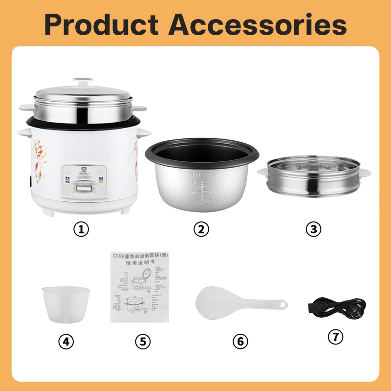 AU rice cooker small 1.5L 2L 3L aluminum home mini rice cooker 1-5 people use non stick pan - Image 2