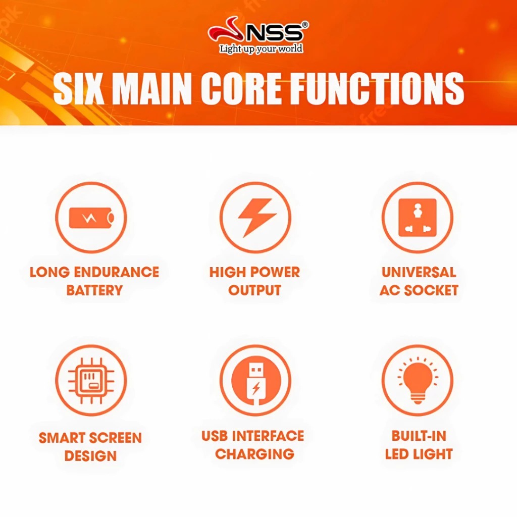 nss 300w 80000mAh Large Capacity Power Station multi-functional Portable Solar Generator - Image 5