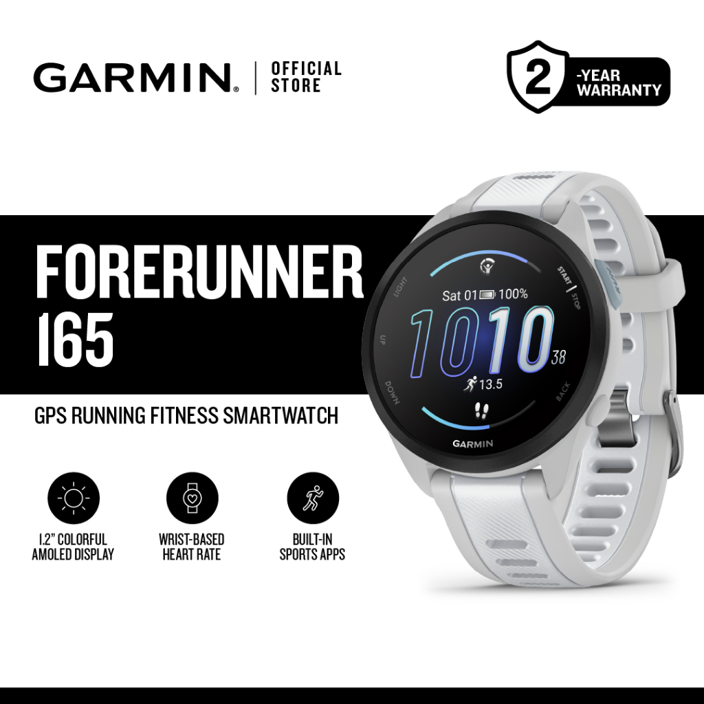 Garmin Forerunner 165 Non-Music, Running Fitness, GPS Smartwatch, for Runners - Image 2
