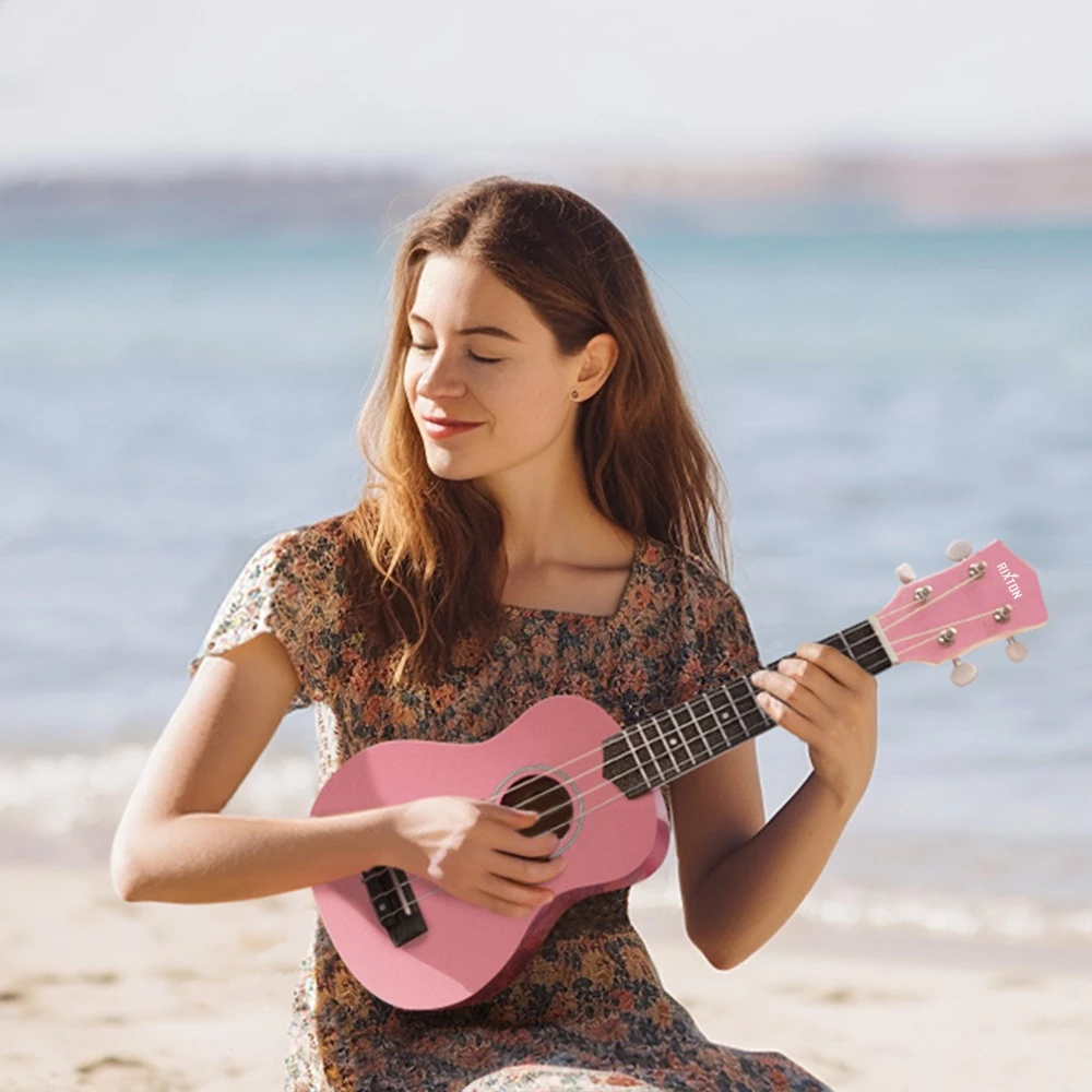 KAWES 21inch Ukelele Soprano 4-String Spruce Basswood Guitar for Kids Beginner Adults With Free Gift - Image 7