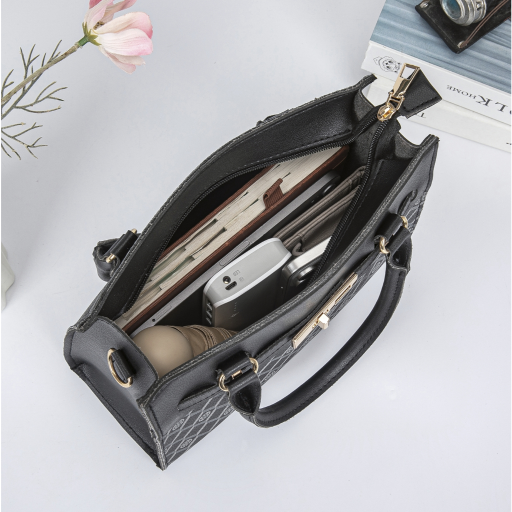 Mumu 2084 Leather Women Sling Bag With Handle Square Medium Shoulder Bags For Woman Students - Image 6