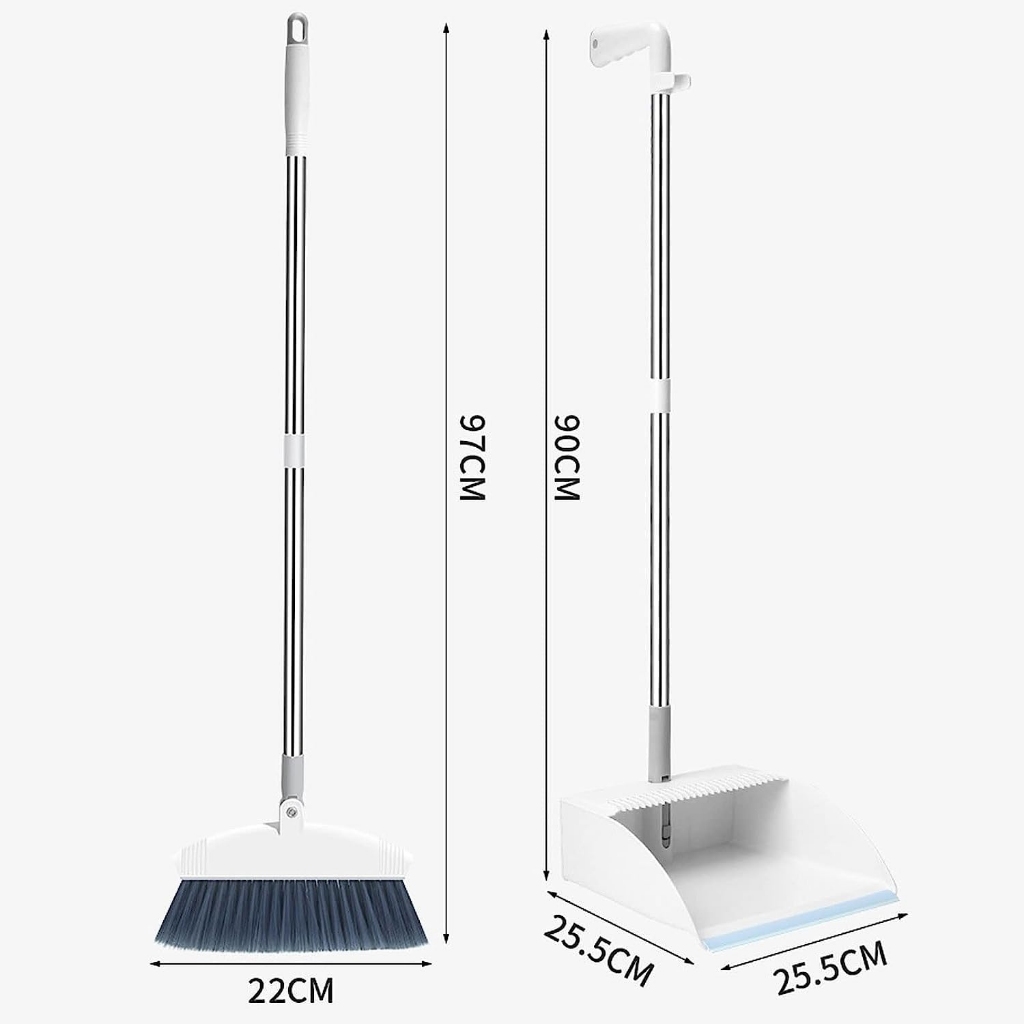 Vivid Foldable Broom Dustpan Set For Home Household Floor Cleaning Set Rotating Broom With Dustpan - Image 7