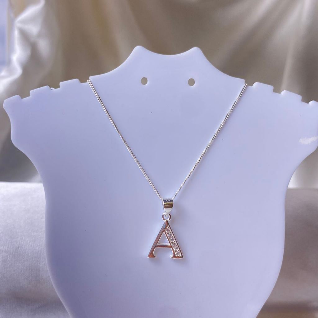 （ LOVYE ) silver Jewelry 92.5 Italy  Jewelry Chain Lss letter pendant A to Z silver  necklace - Image 5