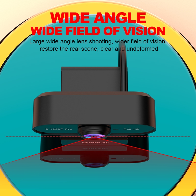 Inplay C1080PRO Web Camera HD 1080P USB 2.0 Port Hi-Speed With Mic Web Camera For PC Laptop Camera - Image 4