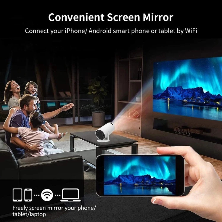 HY300-PRO Projector 4K FHD1080P mini projector portable Projector For Phone with Bluetooth and Wifi - Image 7