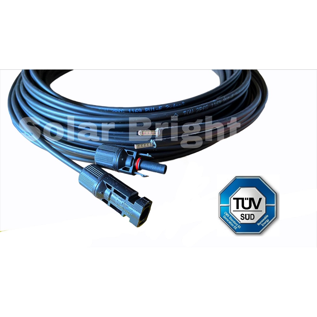 10 Meters 2.5mm2 Solar PV Cable With MC4 twin-core DC Power Solar cable with Ferrule End Crimped