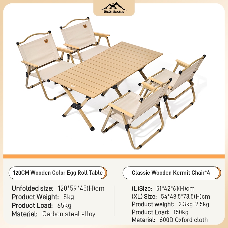 Camping table, camping chairs, camping set for 2-4 people Folding tables and chairs - Image 2