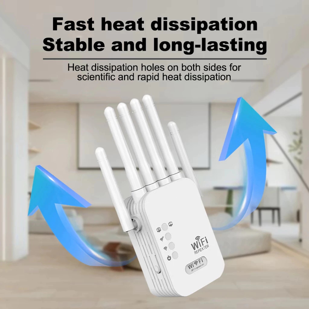 Wireless Wifi Repeater 6-Antenna Booster Range Extender Booster Internet 2.4G 4G Network Wifi Router - Image 6