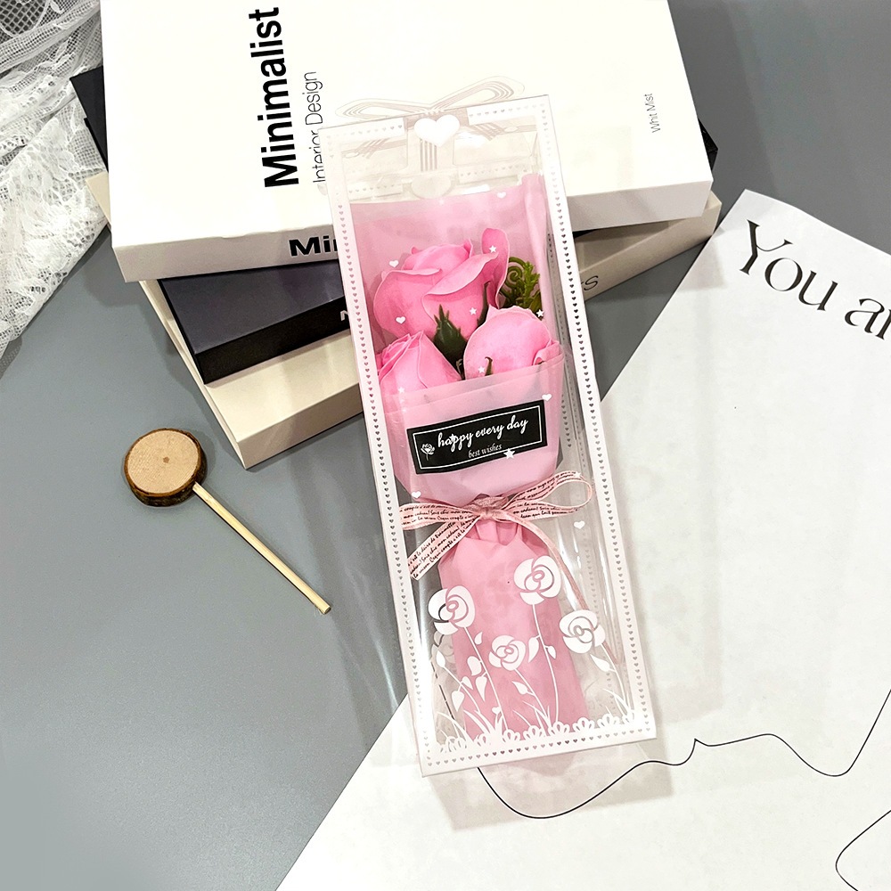 Soap Flower Gift Box Valentine's Day Rose Bouquet Creative Small Gift with Led Light Birthday Gift - Image 7