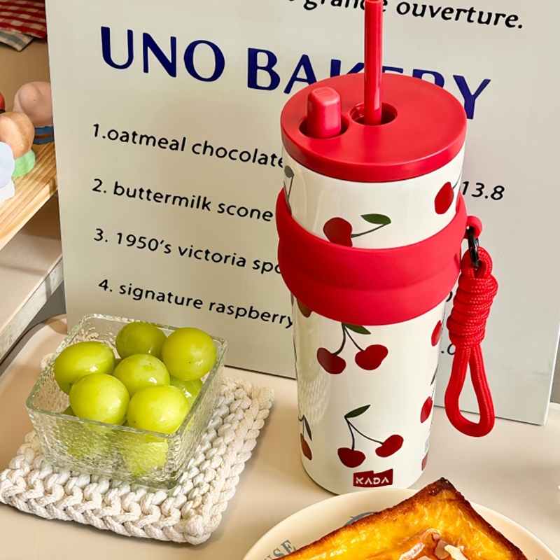 KADA Tumbler Hot and Cold with Straw 750ML(25OZ) Water Bottle Stainless Steel for Coffee Office - Image 6