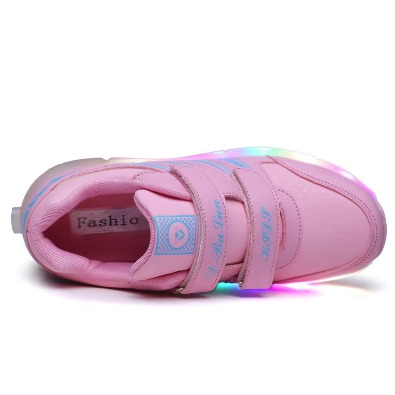 Children's Roller Skates Boy And Girls Fashionable Rechargeable LED Walking Shoes Kids Sneakers - Image 6